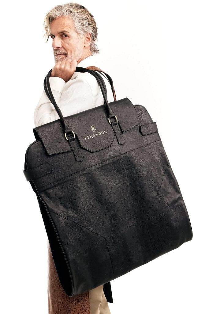 Modoker Convertible Leather Garment Bag - YouTube